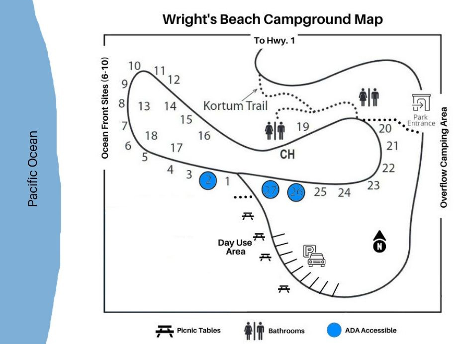 Wrights Beach Campground Map 2
