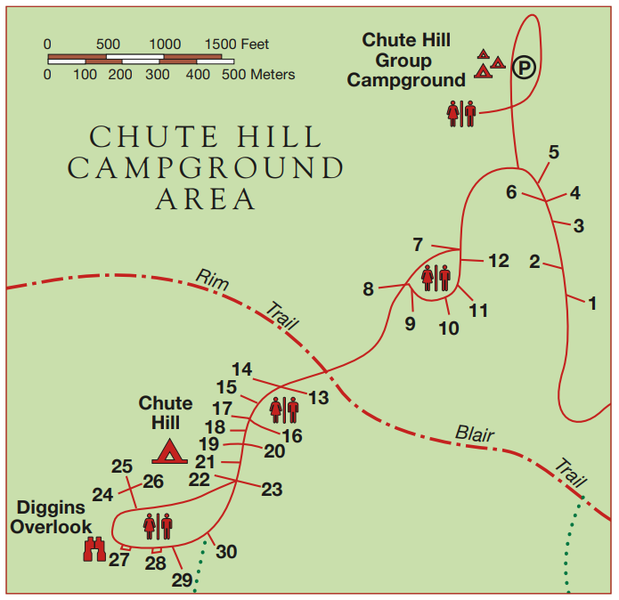 Chute Hill Campground Map