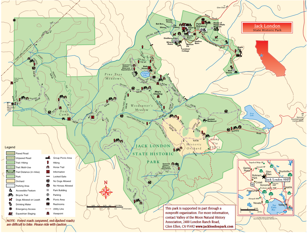 Jack London State Historic Park Map