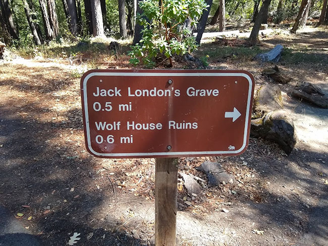 Jack London trail sign
