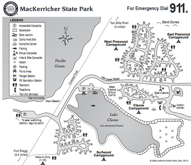 MacKerricher SP Campground map