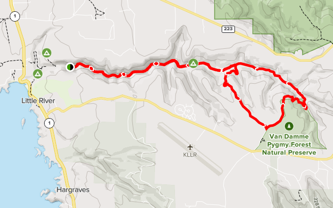 Fern Canyon Trail map